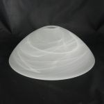 Klosz E27 Miska 36 cm szkło białe matowane alabaster