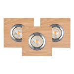 VITAR WOOD Spot Light 2515374 Oczko sufitowe LED drewno kpl. 3 szt