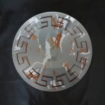 Klosz do plafonu 31.5 cm szkło motyw grecki