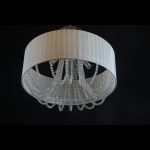 Lampa sufitowa z abażurem i kryształami LENA firmy Eurostar