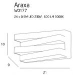Kinkiet LED biały ARAXA W0177 firmy MaxLight