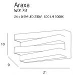 Kinkiet LED czarny ARAXA W0178 firmy MaxLight